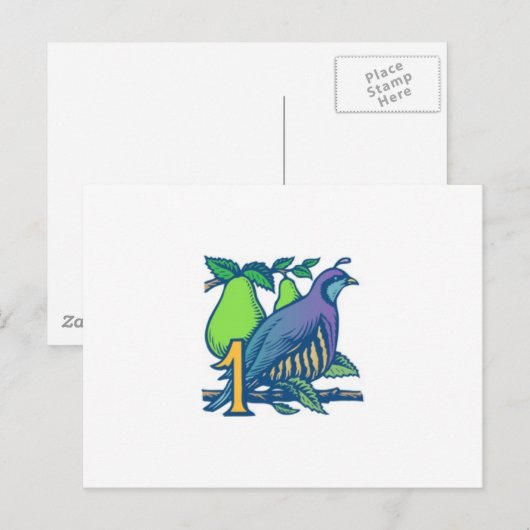 Patroon in een peerboom briefkaart (Voorkant / Achterkant)