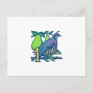 Patroon in een peerboom briefkaart