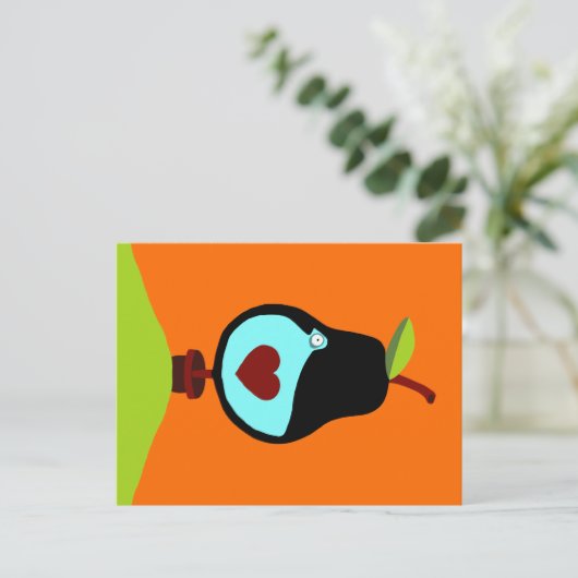 Patroon in een peerboom briefkaart (Staand voorkant)