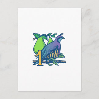 Patroon in een peerboom briefkaart