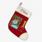 Patroon in een peerboom Cute Animals Aangepaste na Kleine Kerstsok (Voorkant (Hangend))