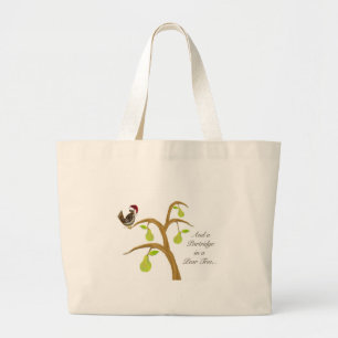 Patroon in een peerboom grote tote bag