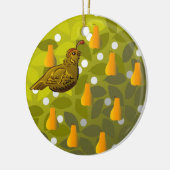 Patroon in een peerboom keramisch ornament (Links)