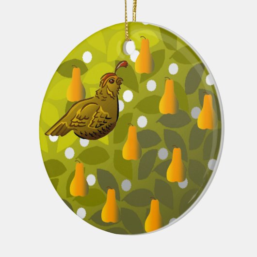 Patroon in een peerboom keramisch ornament (Links)