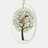 Patroon in een peerboom keramisch ornament (Links)