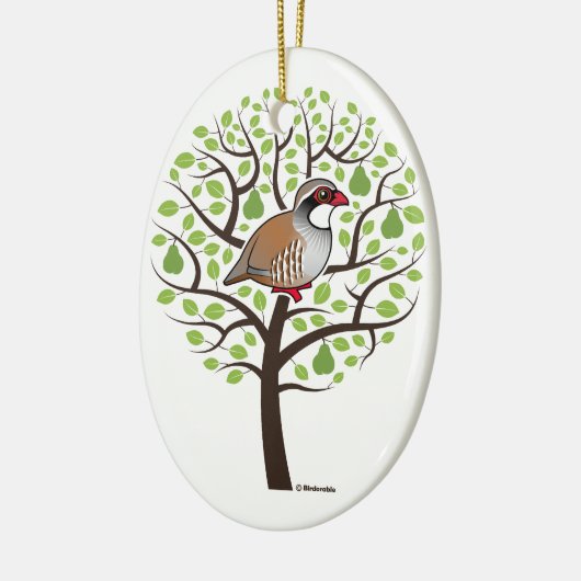 Patroon in een peerboom keramisch ornament (Links)