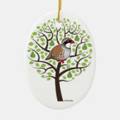 Patroon in een peerboom keramisch ornament (Voorkant)