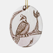 Patroon in een peerboom keramisch ornament (Rechts)