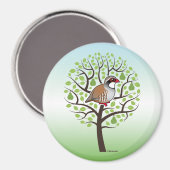 Patroon in een peerboom magneet (Voorkant / Achterkant)