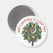 Patroon in een peerboom magneet (Voorkant / Achterkant)