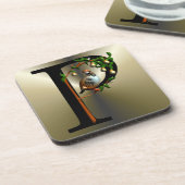 Patroon in een peerboom onderzetter (Linkerzijde)