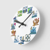 Patroon in een peerboom ronde klok (Hoek)