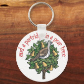 Patroon in een peerboom sleutelhanger (Voorkant)