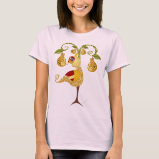 Patroon in een peerboom t-shirt