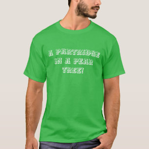 Patroon in een perenboom 12 dagen kerstshirt t-shirt