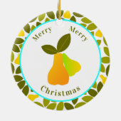 Patroon in een perenboom - Aangepast jaar Keramisch Ornament (Achterkant)