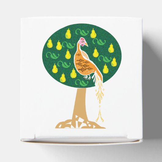 Patroon in een perenboom bedankdoosjes (Bovenkant)