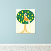 Patroon in een perenboom canvas afdruk (Insitu (Houten vloer))