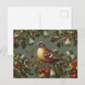 Patroon in een perenboom feestdagenkaart (Voorkant / Achterkant)