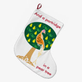 Patroon in een perenboom grote kerstsok (Voorkant (Hangend))