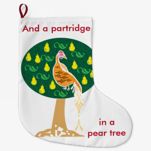 Patroon in een perenboom grote kerstsok