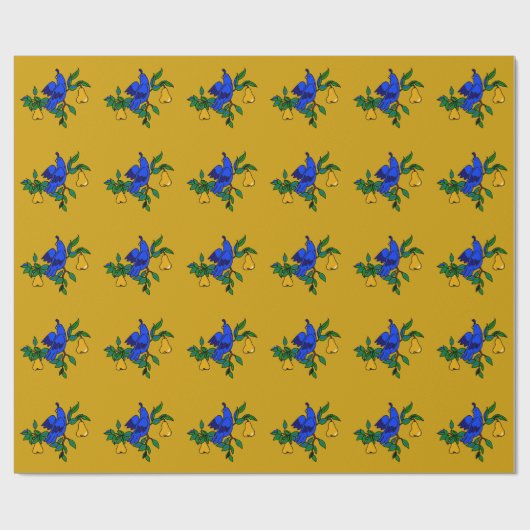 Patroon in een perenboom inpakpapier (Vlak)