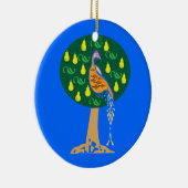 Patroon in een perenboom keramisch ornament (Rechts)