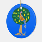 Patroon in een perenboom keramisch ornament (Links)