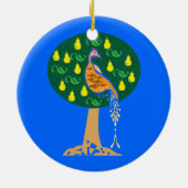 Patroon in een perenboom keramisch ornament (Achterkant)