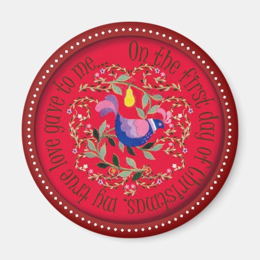 Patroon in een perenboom magneet (Voorkant)