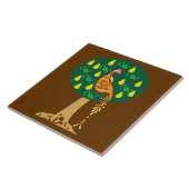 Patroon in een perenboom tegeltje (Zijkant)