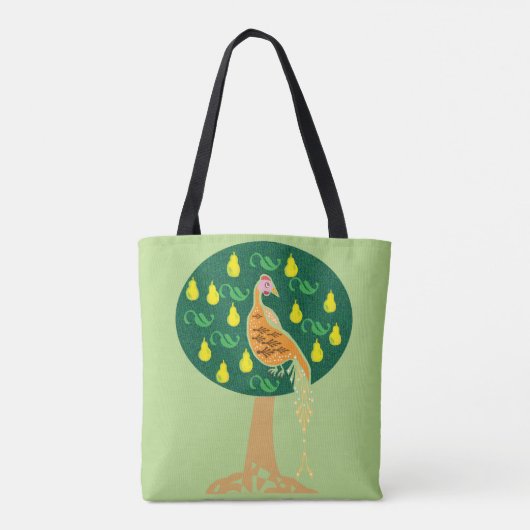Patroon in een perenboom tote bag (Achterkant)