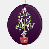 Patroon in een perenboom van 2010 keramisch ornament (Links)