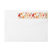 Patroon in gesneden herfst leest (Achterkant)