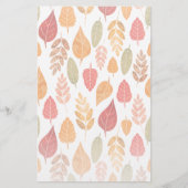 Patroon in gesneden herfst leest briefpapier (Voorkant)