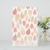 Patroon in gesneden herfst leest briefpapier (Staand voorkant)