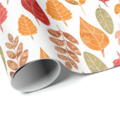 Patroon in gesneden herfst leest cadeaupapier (Rol Hoek)