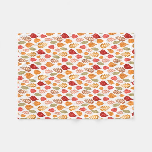 Patroon in gesneden herfst leest fleece deken (Voorkant (Horizontaal))