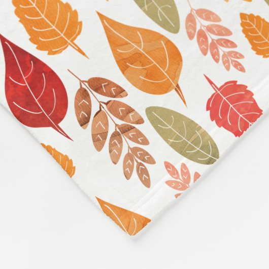 Patroon in gesneden herfst leest fleece deken (Hoek)