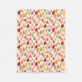 Patroon in gesneden herfst leest fleece deken