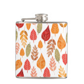 Patroon in gesneden herfst leest heupfles (Voorkant)