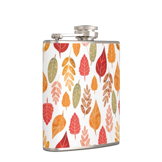 Patroon in gesneden herfst leest heupfles (Rechts)