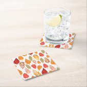 Patroon in gesneden herfst leest kartonnen onderzetters (Insitu)