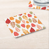 Patroon in gesneden herfst leest kartonnen onderzetters (Schuin)