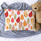 Patroon in gesneden herfst leest kussensloop