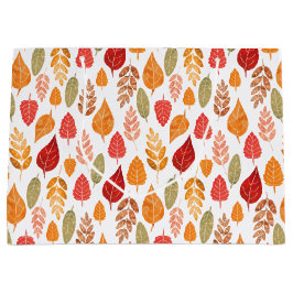 Patroon in gesneden herfst leest large cadeautasje