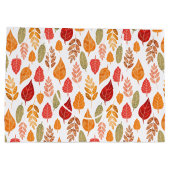Patroon in gesneden herfst leest large cadeautasje (Achterkant)