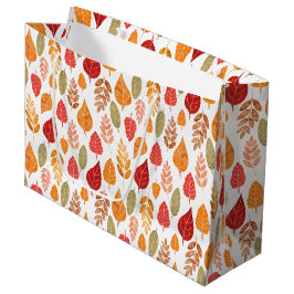 Patroon in gesneden herfst leest large cadeautasje