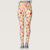 Patroon in gesneden herfst leest leggings (Voorkant)