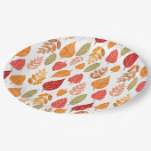 Patroon in gesneden herfst leest papieren bordje (Gekanteld)